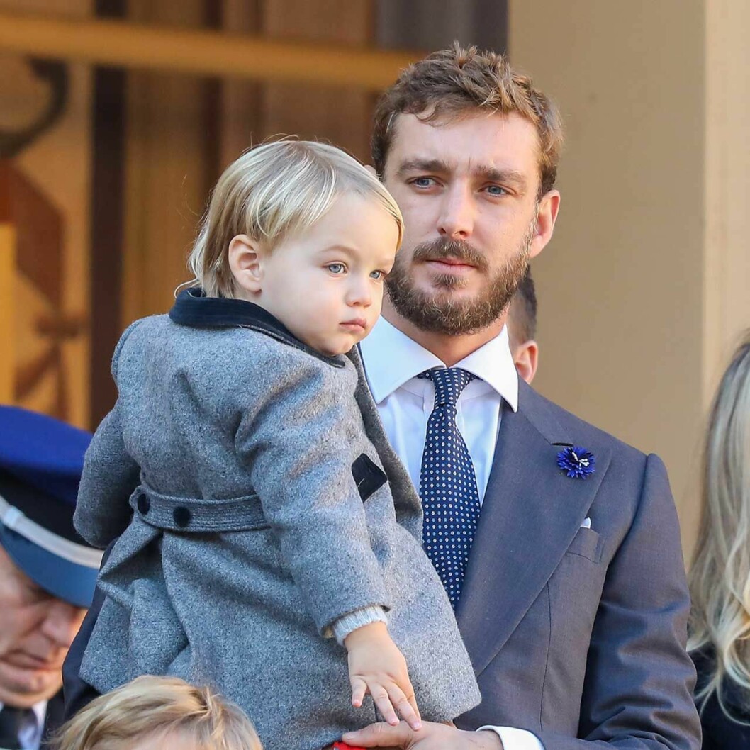 Pierre Casiraghi med sonen Stefano.