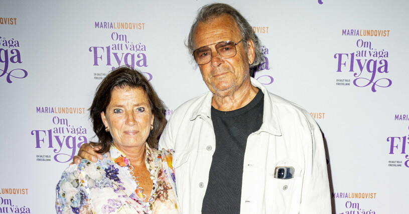 Steffos fru Caroline syns inte i rutan, hon är familjerättsjurist. Steffo Törnquist och frun Caroline Törnquist på röda mattan.