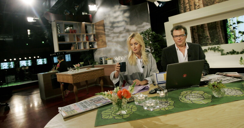 Jenny och Steffo i Nyhetsmorgon 2008.