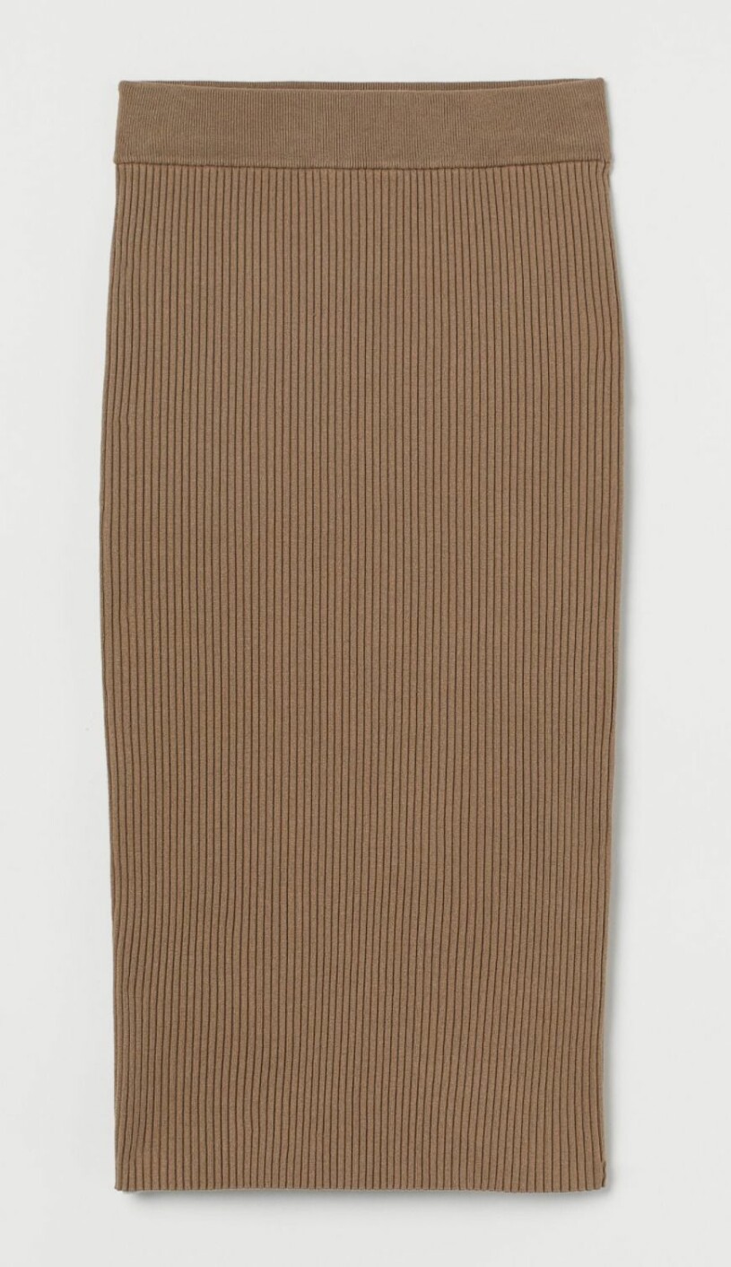stickad kjol H&M