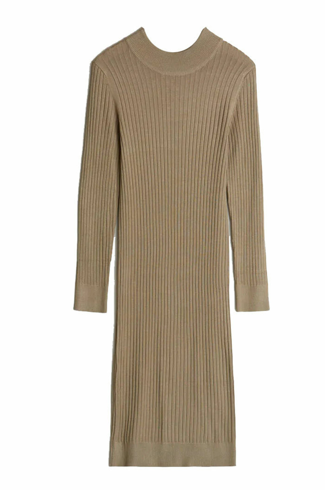 beige-stickad-klanning-gina-tricot