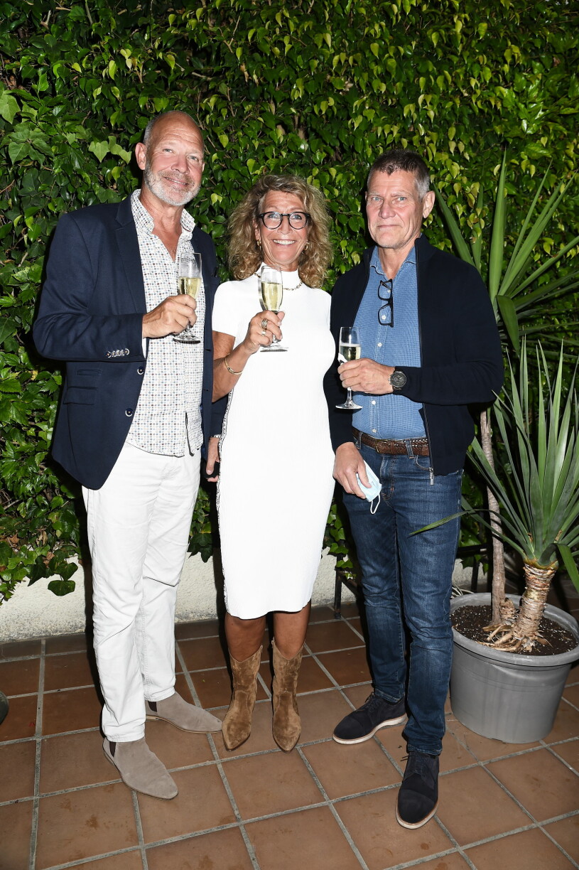 Stilig trio! Göran Boodh, Annika Rothschild och Lars Davidsson i minglet.