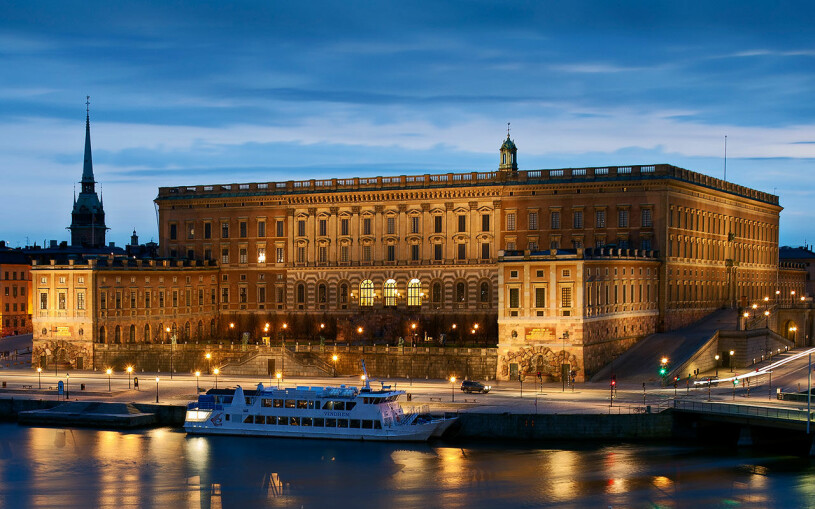 Kungliga slottet i Stockholm. Stockholms slott. Coronakrisen Covid-19