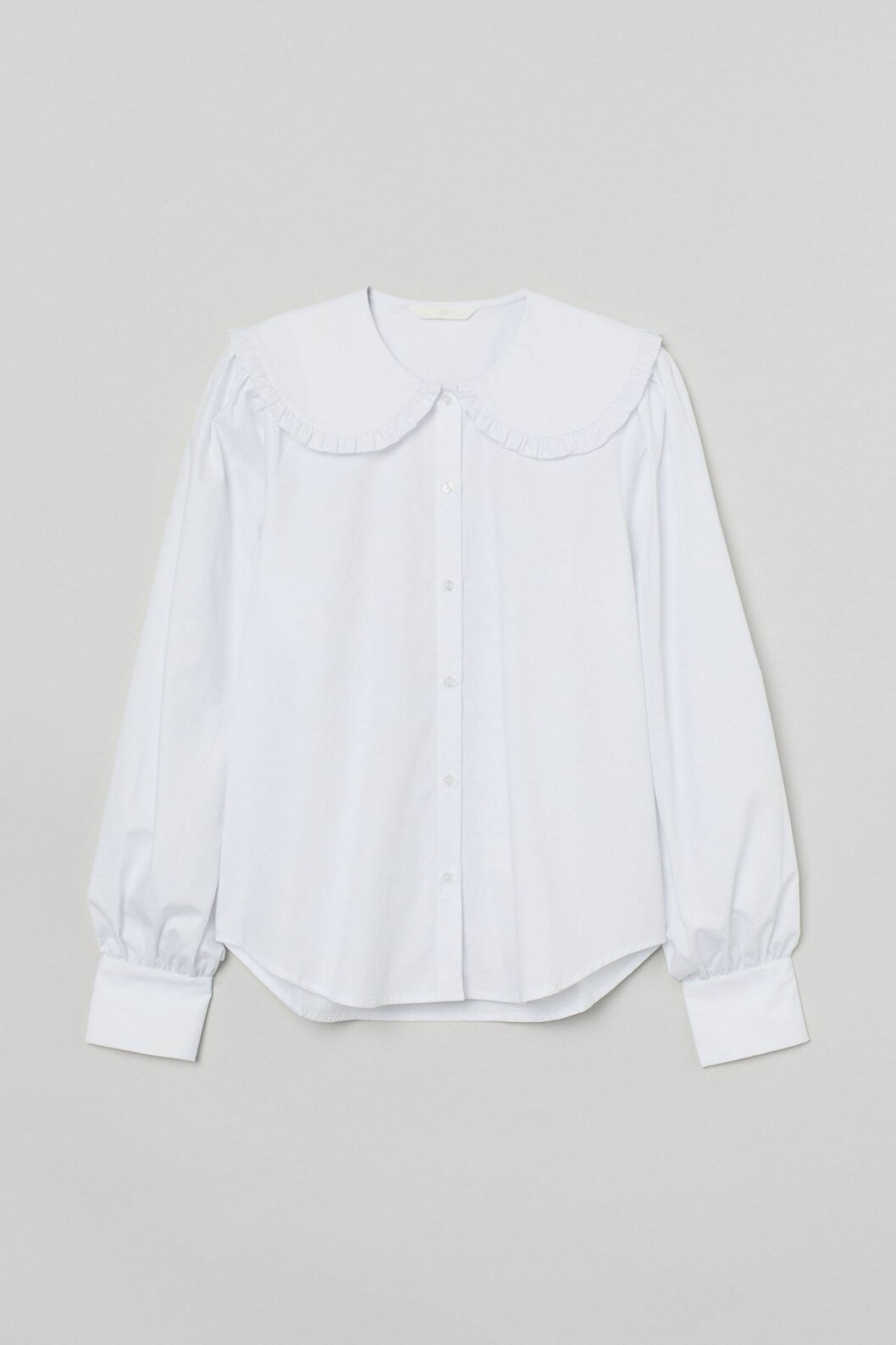 Blus med stor krage