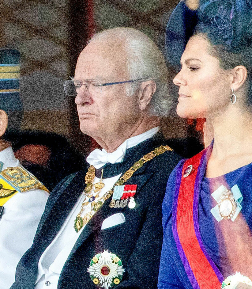 Kungen och kronprinsessan Victoria vid kejsarens kröning i Japan 2019