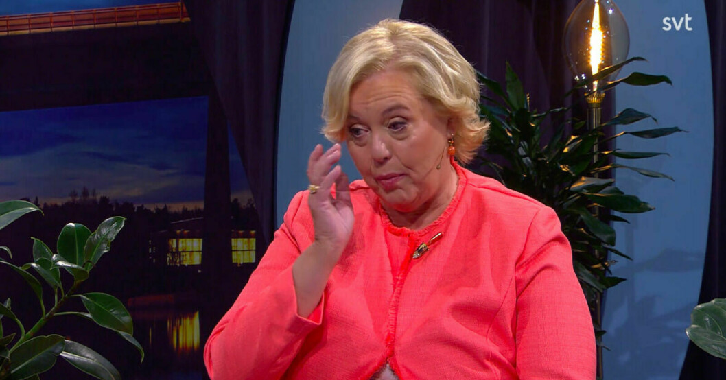 Suzanne Axell började gråta när hon gästade Go'Kväll i fjol. Suzanne Axell