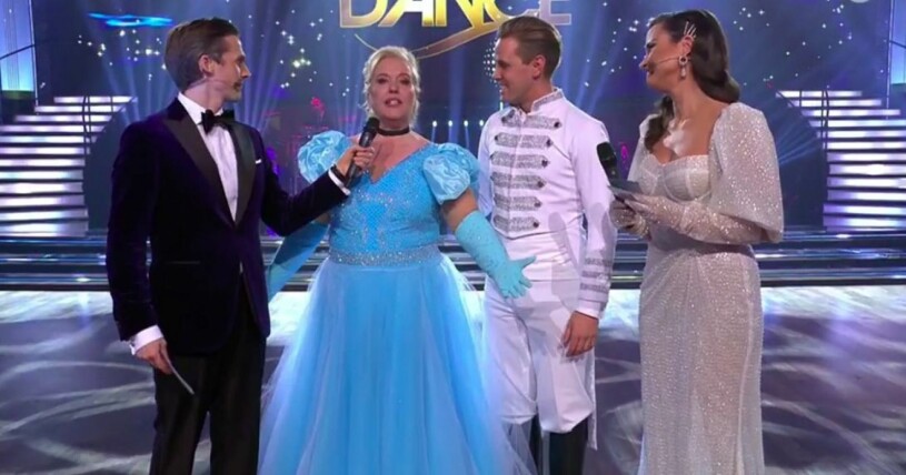 Suzanne Axell fick lämna Let's Dance efter fyra program. David Lindgren, Suzanne Axell, Tobias Bader och Petra Mede