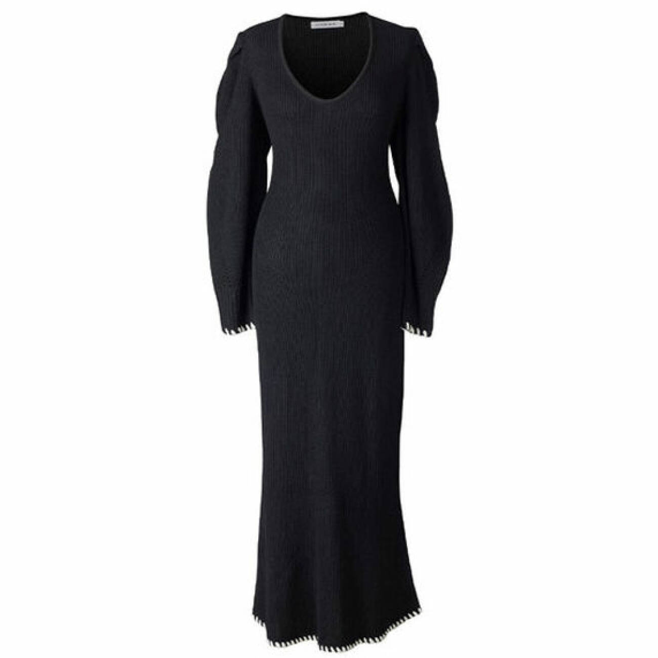 svart stickad klänning från Adoore