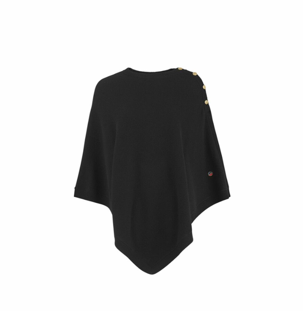 Poncho i svart