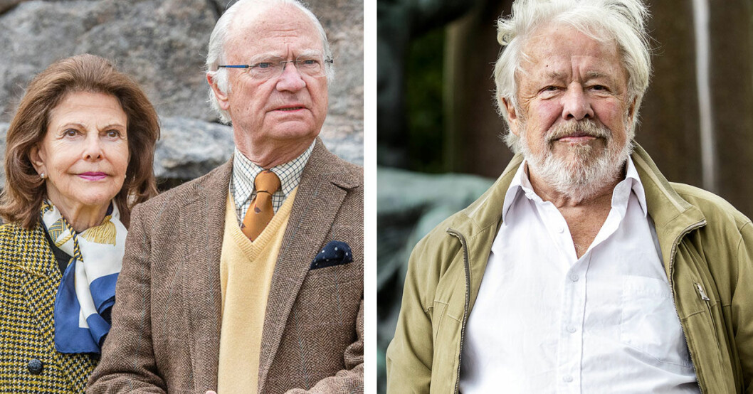 Sven Wollter var inte förtjust i monarkin. Sven Wollter och kungen.