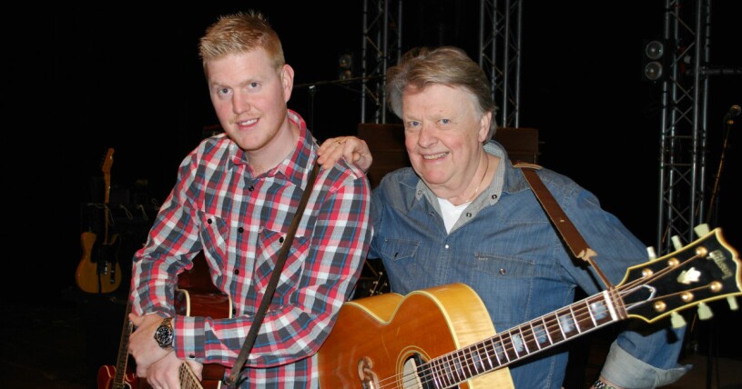 Sven-Erik med son Oscar Magnusson.
