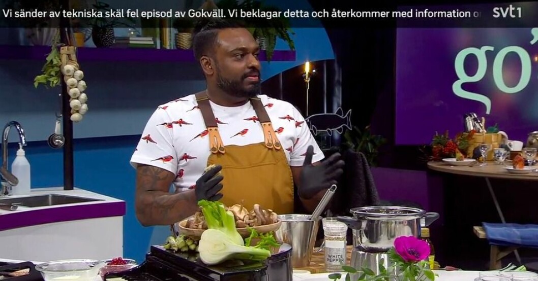 Det blev en repris av Go'kväll, mot kanalens vilja! SVT tekniskt fel