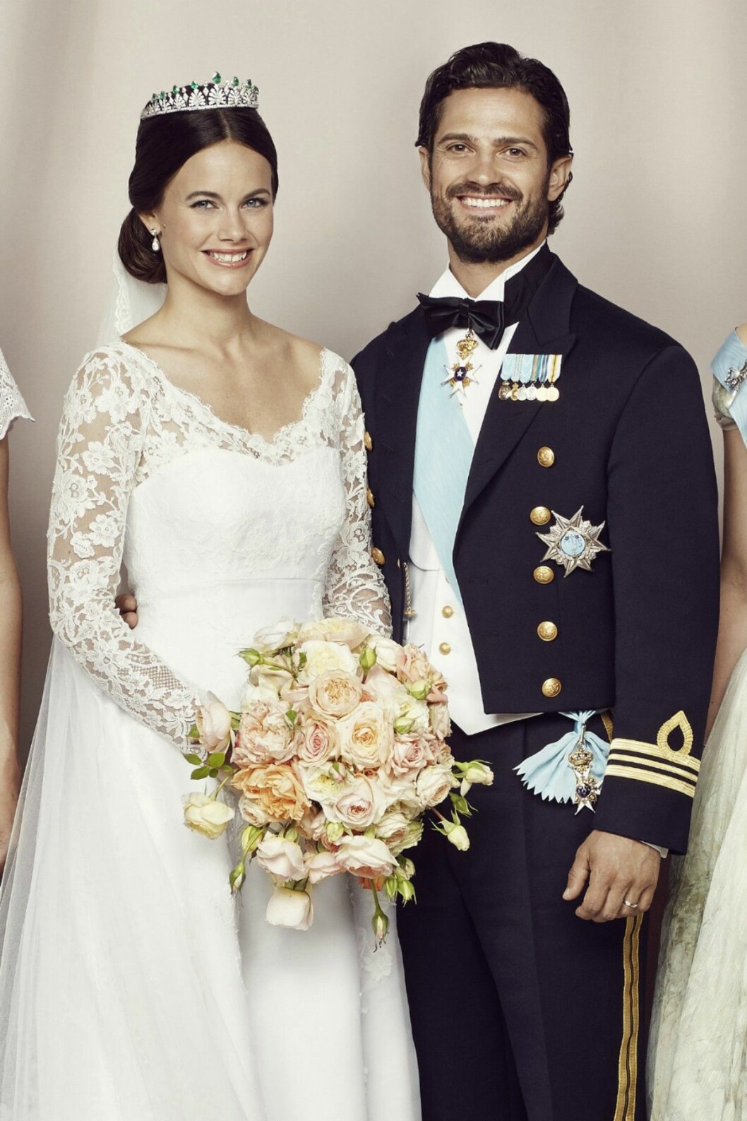 Prinsessan Sofia i sin spetsklänning från Ida Sjöstedt. Prinsessan Sofia i sin brudklänning från Ida Sjöstedt.