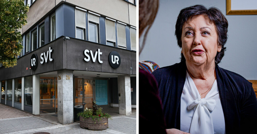 SVT-huset i Stockholm och Babben Larsson