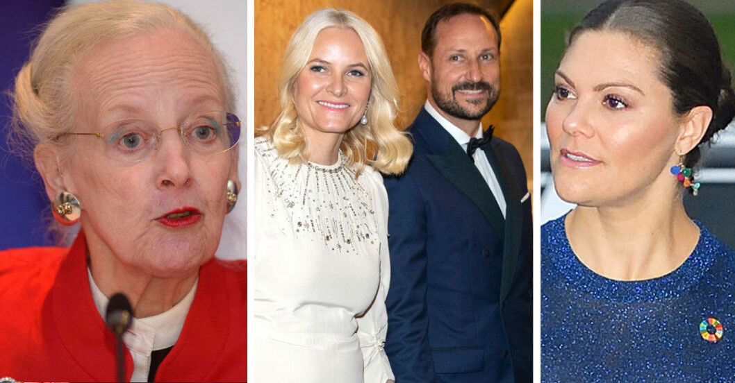 Det är tuffa tider för Margrethe, Mette-Marit och Haakon, och Victoria. Det är tuffa tider för Margrethe, Mette-Marit och Haakon, och Victoria.