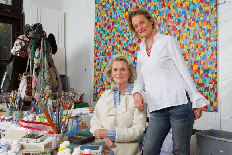 Kung Alberts före detta älskarinna Sybille de Selys Longchamps med sin dotter, Sybille de Selys Longchamps som var kung Alberts älskarinna med dottern prinsessan Delphine