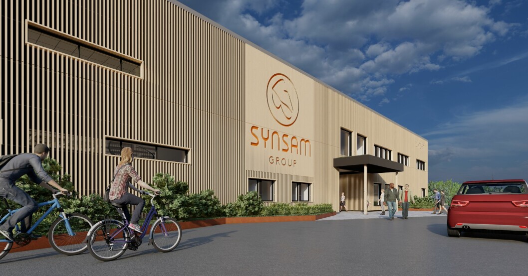 Den nya fabriken som Synsam ska bygga i Ockelbo. Nästa höst ska allt vara klart. Synsam Group nya fabriken i Ockelbo