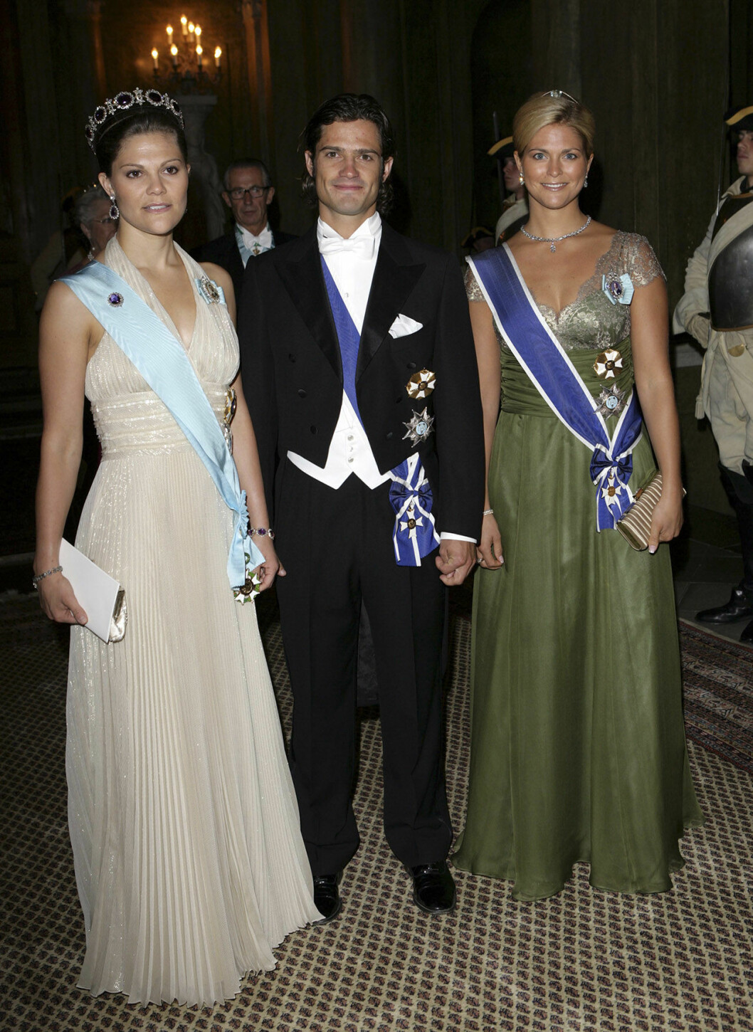 Kronprinsessan Victoria, prins Carl Philip, prinsessan Madeleine under statsbesöket. Kronprinsessan Victoria, prins Carl Philip, prinsessan Madeleine under statsbesöket.