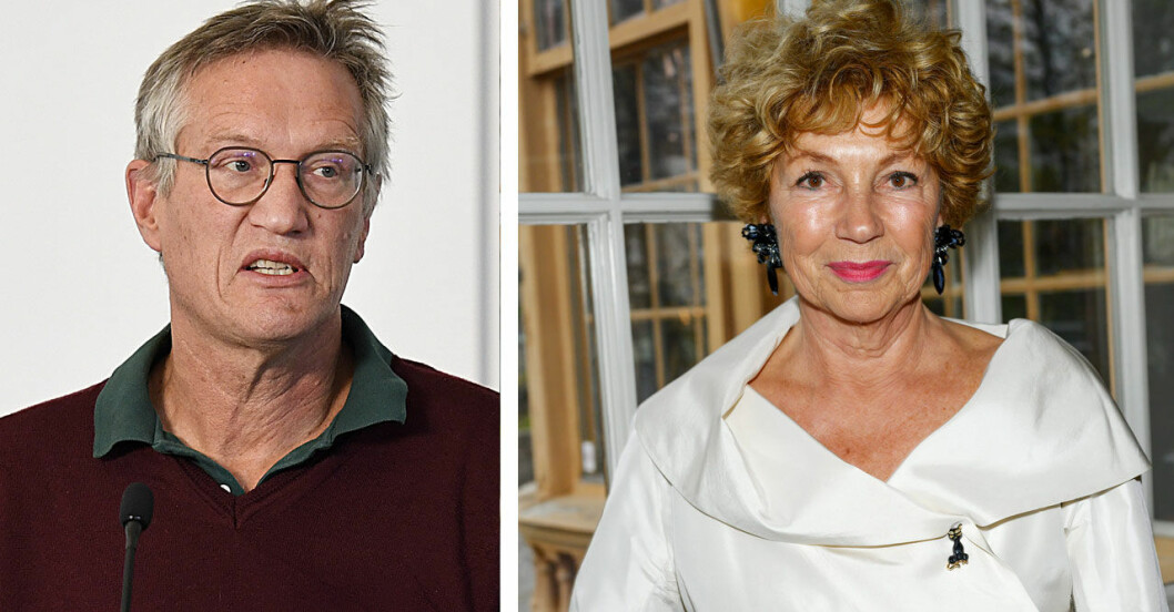 Anders Tegnell och Amelia Adamo har lite olika syn på saken. Anders Tegnell och Amelia Adamo har lite olika syn på saken.
