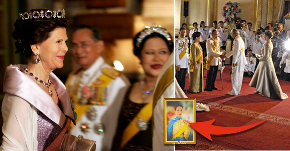 Drottning Silvia och kungen med Thailands kungafamilj