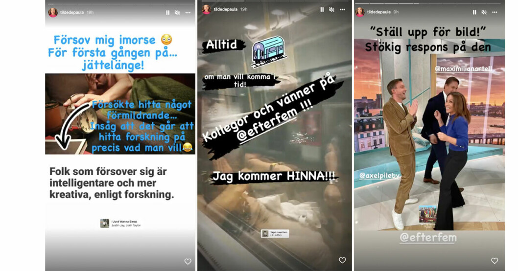 Tilde de Paula är så bjussig! Tilde de Paulas Instagram
