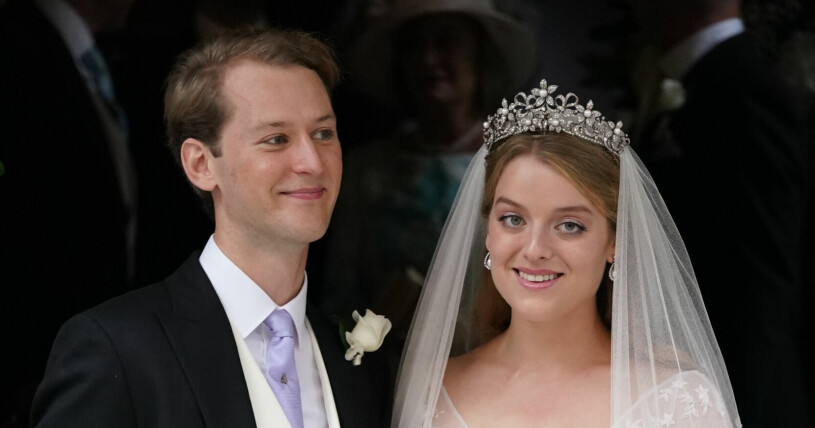 Timothy Vesterberg och Flora Ogilvy på sin egna bröllopsdag – paret fick inte en inbjudan till Harry och Meghans stora dag. Timothy Vesterberg, Flora Ogilvy