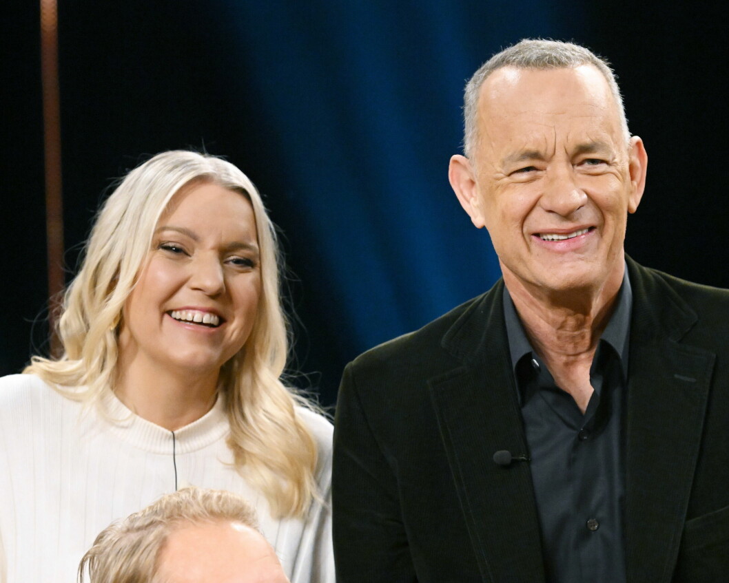 Det är inte alla som kan skryta med Tom Hanks som gäst! Carina Bergfeldt och Tom Hanks i säsongspremiären av Carina Bergfeldt