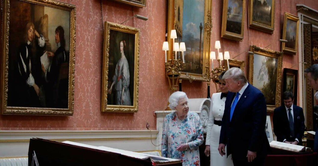 Elizabeth och paret Trump