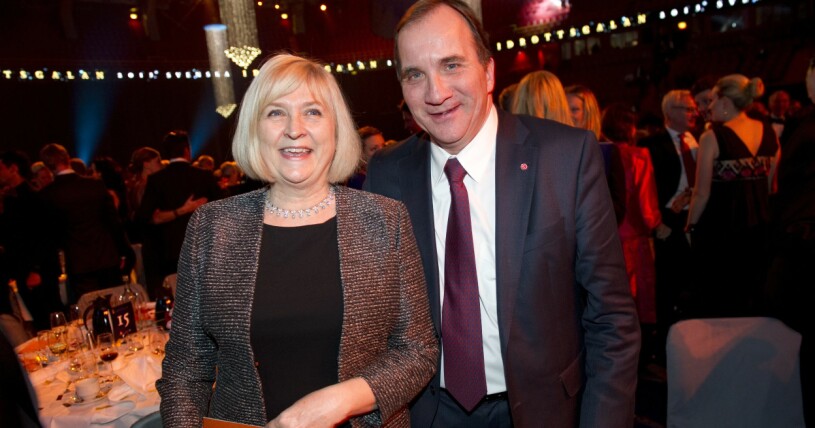 Ulla Löfven och Stefan Löfven på Idrottsgalan, 2013. Ulla Löfven och statsminister Stefan Löfven