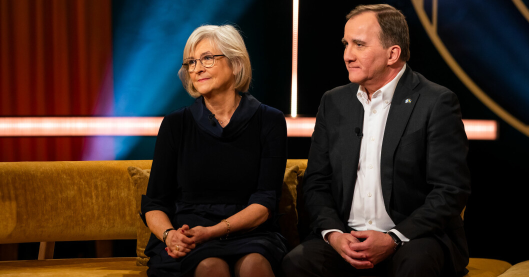 Ulla Löfven understryker att maken höll avstånd under sin shoppingtur. Ulla Löfven och Stefan Löfven