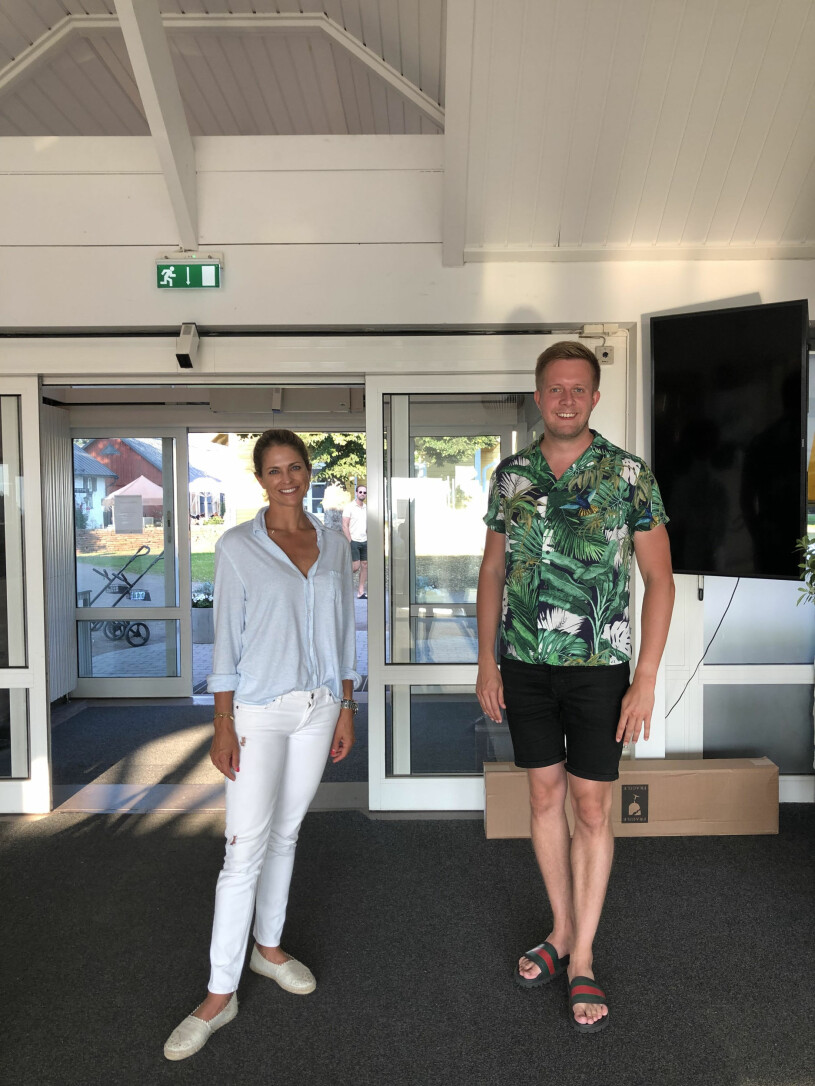 Niklas Larsson fick en härlig pratstund med prinsessan Madeleine på Öland. prinsessan Madeleine på ekrum resort med Niklas Larsson