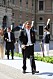 Valentino Garavani gjorde storstilad entré till bröllopet i juni 2013 i Stockholm.