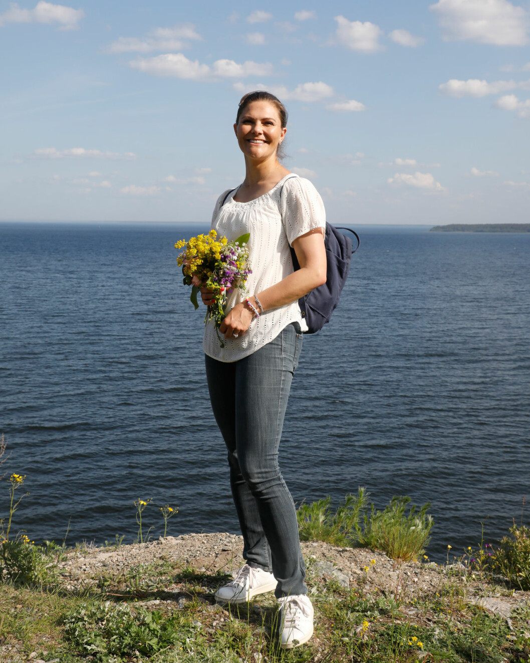 När vi hade knogat oss uppför Gråberget väntade den här underbara utsikten över Gävlebukten. Kronprinsessan Victoria Gråberget Gävle