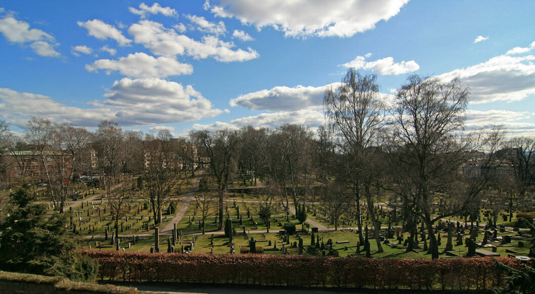 En fridfull plats i Oslo. Vår Frelsers gravlund i Oslo där Ari Behn ska få sin grav.
