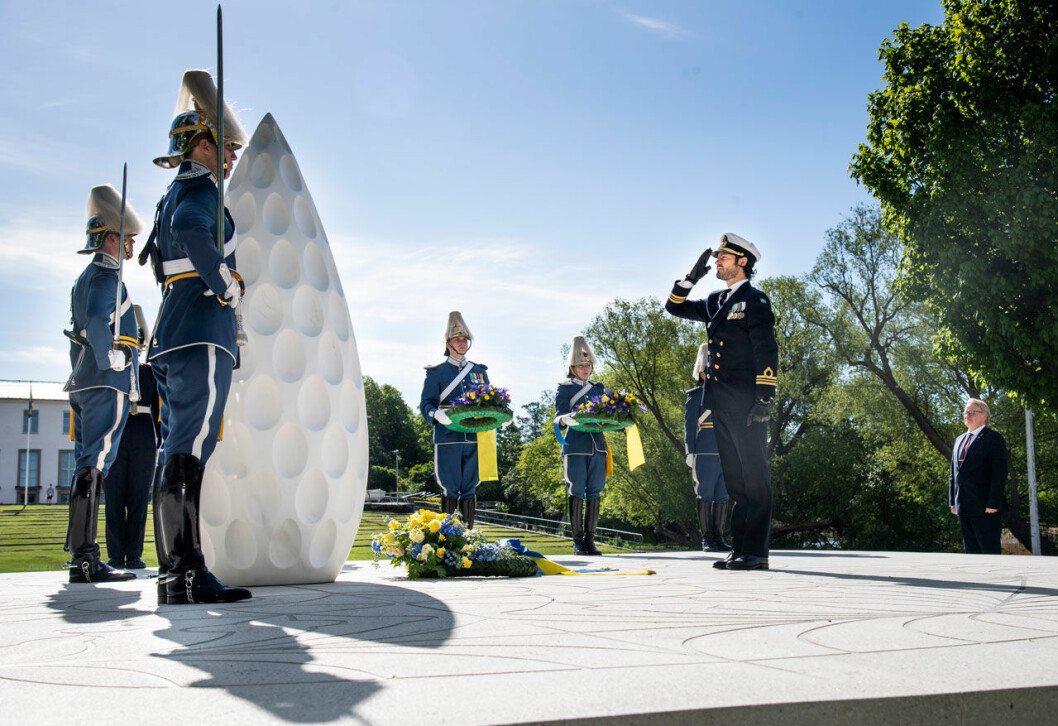 Högtidligt på Djurgården i dag. Prins Carl Philip på Veterandagen 2020