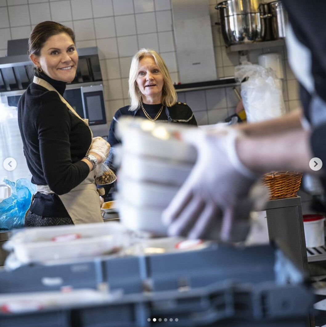 Kronprinsessan Victoria hos Stockholms Stadsmission.