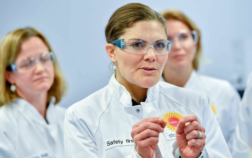 Vid Stora Ensos innovationscenter i Sickla häromveckan. kronprinsessan victoria