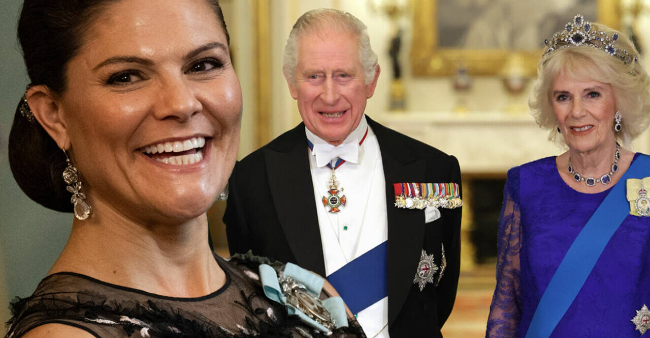 Kronprinsessan Victoria, kung Charles och drottning Camilla