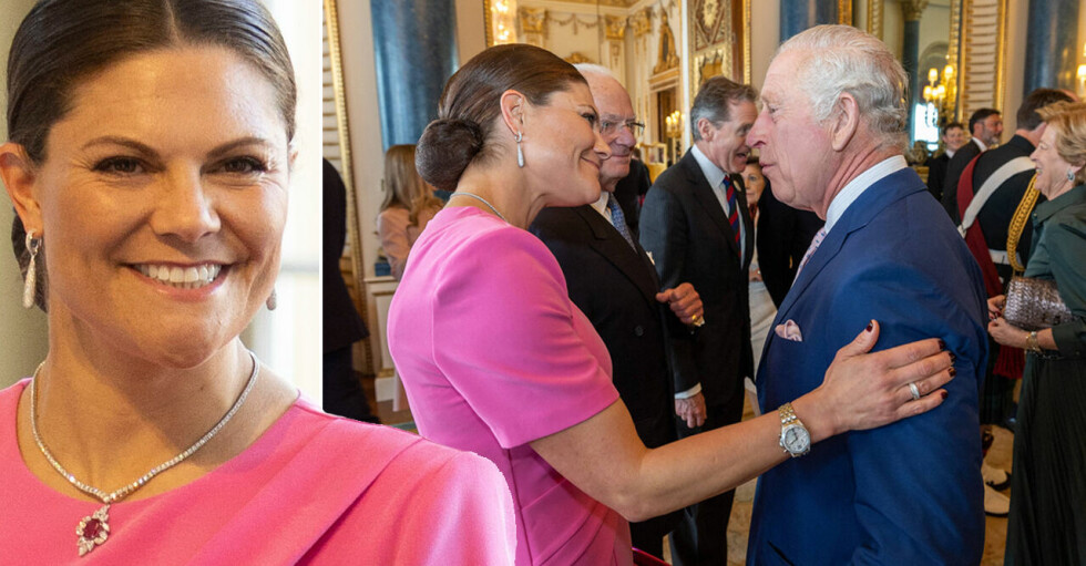 Kronprinsessan Victoria med kung Charles