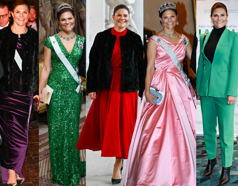 Kronprinsessan Victoria klädd i starka färger 2022