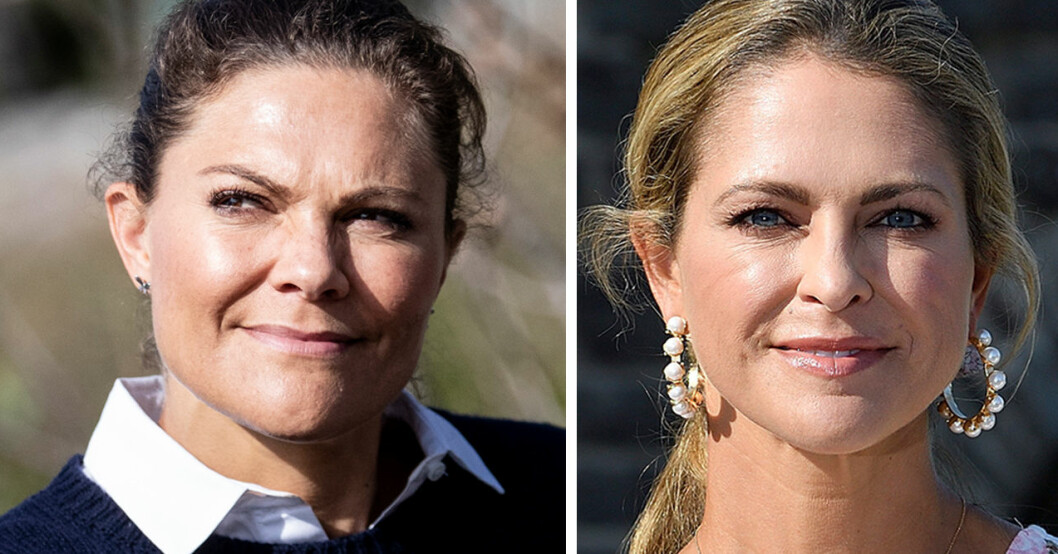 Kronprinsessan Victoria och prinsessan Madeleine. Kronprinsessan Victoria och prinsessan Madeleine