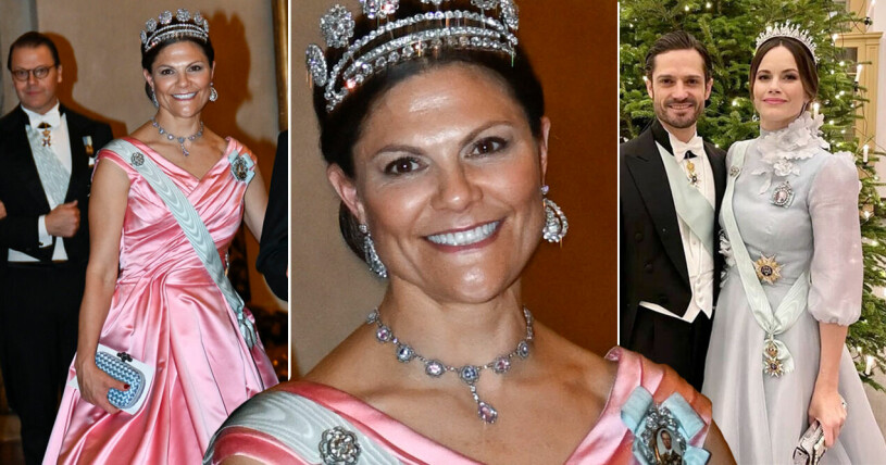 Kronprinsessan Victoria blev kvällens stilvinnare under Nobelfesten 2022. Kronprinsessan Victoria i klänning av Camilla Thulin under Nobelfesten 2022