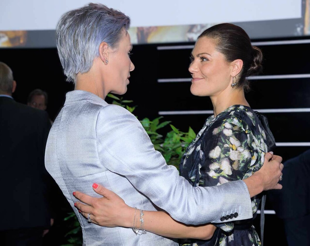 Gunhild Stordalen och kronprinsessan Victoria. Gunhild och Victoria.