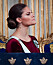 Kronprinsessan Victorias hårknut när Svenska Akademien hade sin Högtidssammankomst 2019.