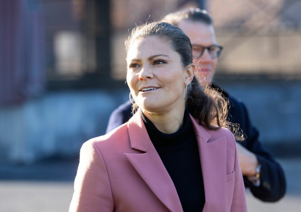 Kronprinsessan Victoria och prins Daniel i Höganäs 2018.