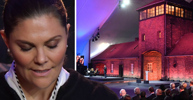 Kronprinsessan på plats i Auschwitz 2020. Kronprinsessan Victoria i Auschwitz 2020