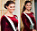 Kronprinsessan Victoria i sammet vid Svenska Akademiens Högtidssammankomst 2019 och 2017