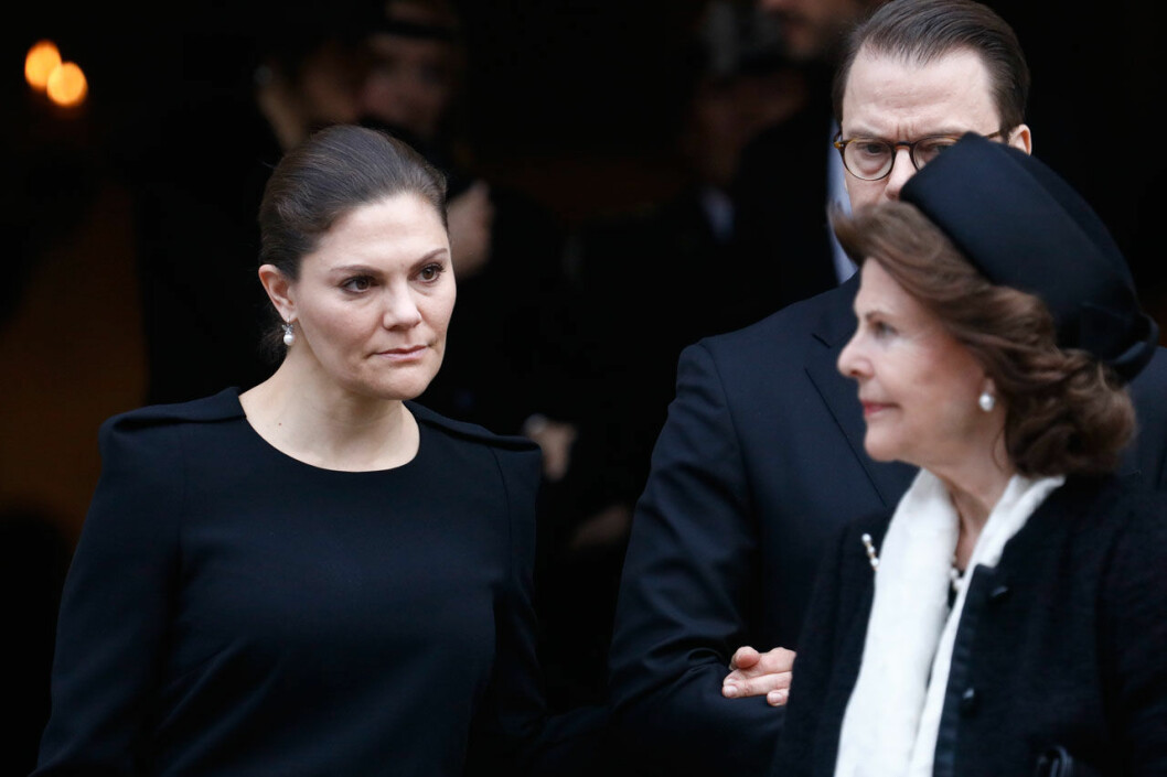 Victoria var gripen. Kronprinsessan Victoria var gripen efter Dagmar von Arbins begravning.