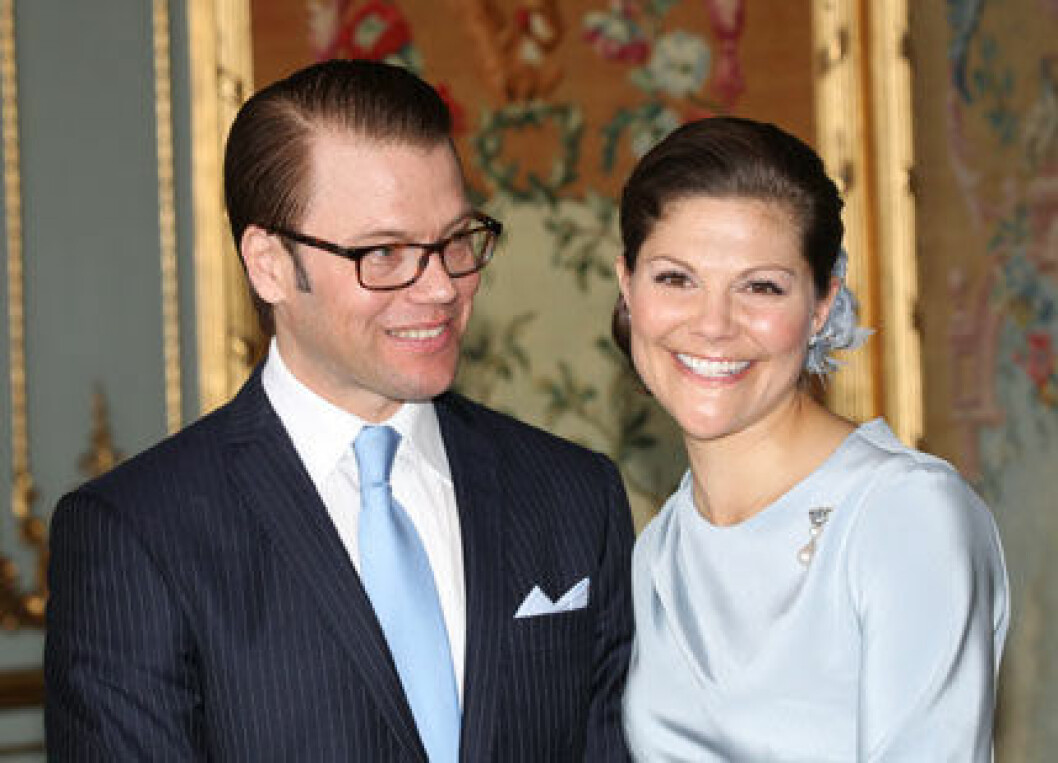 Kronprinsessan Victoria och Daniel Westling på lysningsmottagningen. Kronprinsessan Victoria och Daniel Westling på lysningsmottagningen.