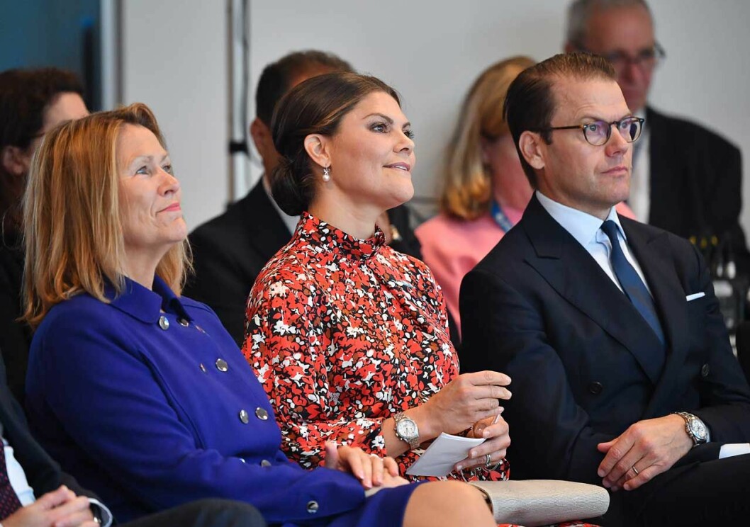 Kronprinsessan Victoria och prins Daniel tillsammans med FN:s Grete Faremo. Kronprinsessan Victoria och prins Daniel tillsammans med FN:s Grete Faremo.